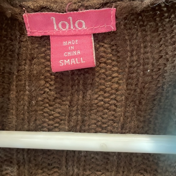 3/$15 Brown long open sweater small - Picture 2 of 2